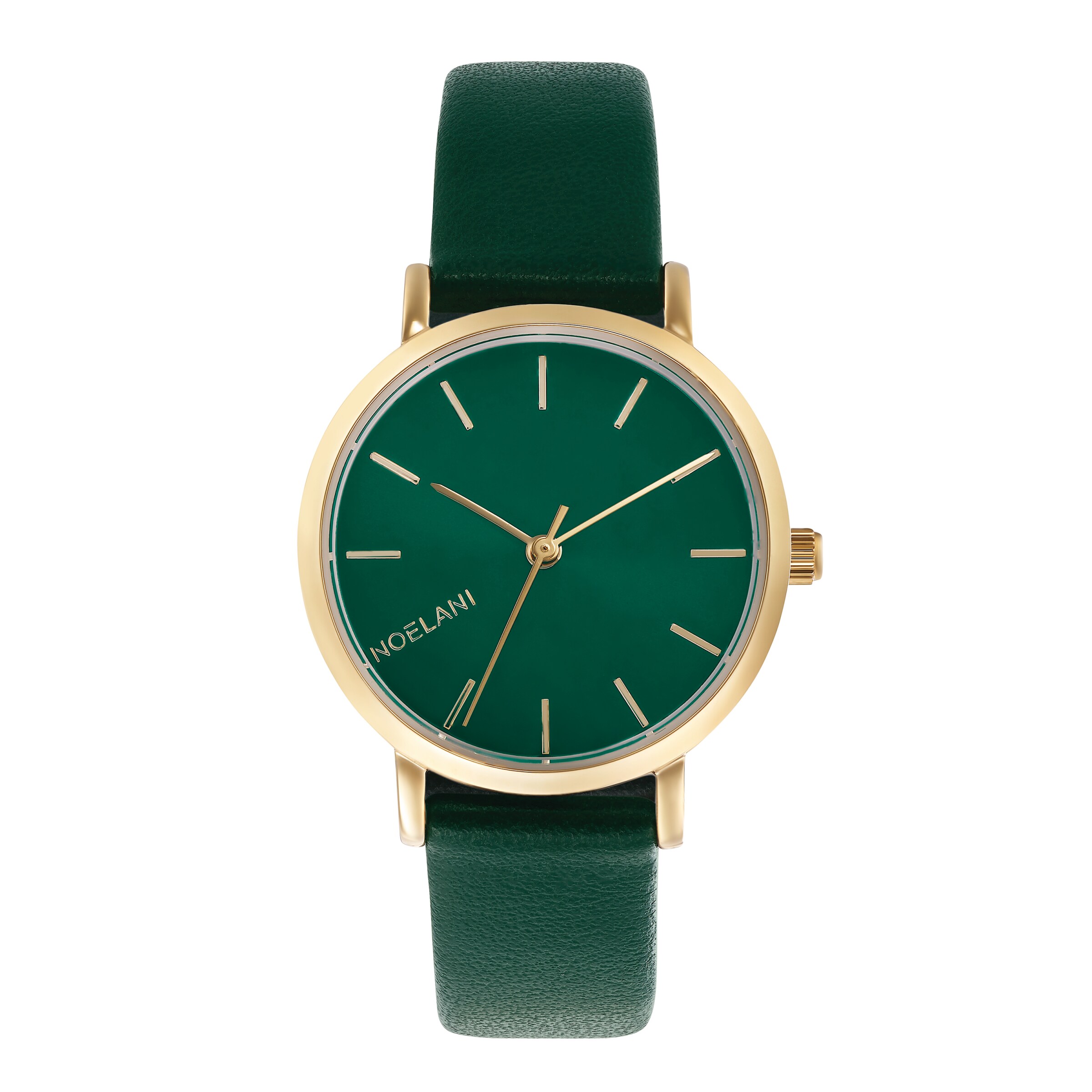 NOELANI Analoguhr in Grün: Vorderseite