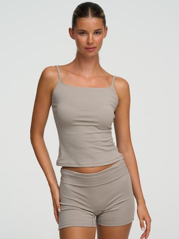 Regular Pantalon 'Cotton High-Waist Shorts' cfab (formerly creamy fabrics) en gris