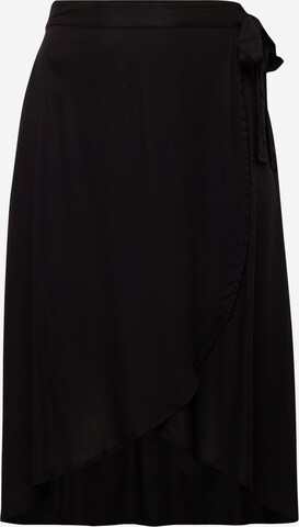 PIECES Curve Skirt 'TALA' in Black: front