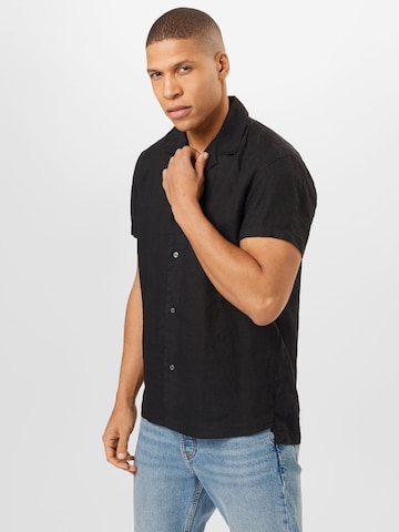 DRYKORN Regular fit Button Up Shirt 'Bijan' in Black: front