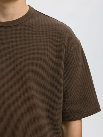 T-Shirt SELECTED en marron