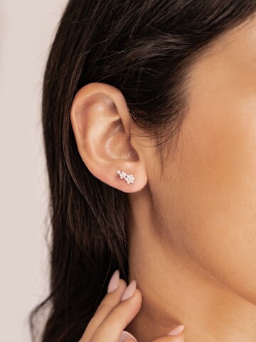 Hey Happiness Earrings 'Mini Floral' in Silver: front