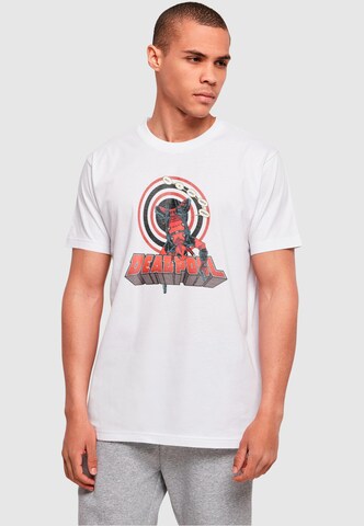 ABSOLUTE CULT Shirt 'Deadpool - Upside Down' in White: front
