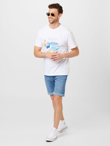 CONVERSE - Camiseta 'STAR CHEVRON OCEAN' en blanco