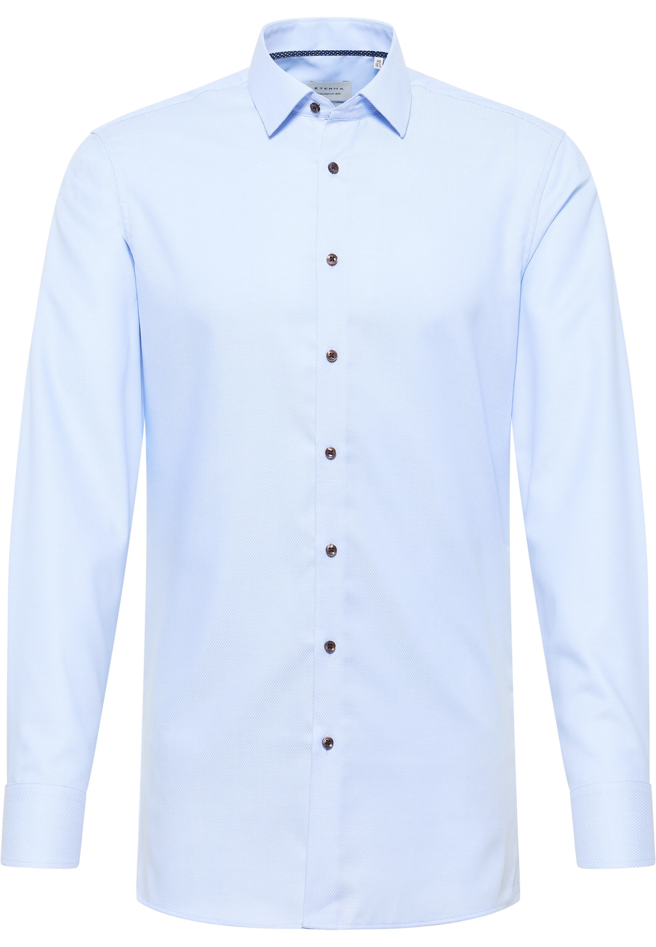 ETERNA Zakelijk overhemd in Blauw: voorkant