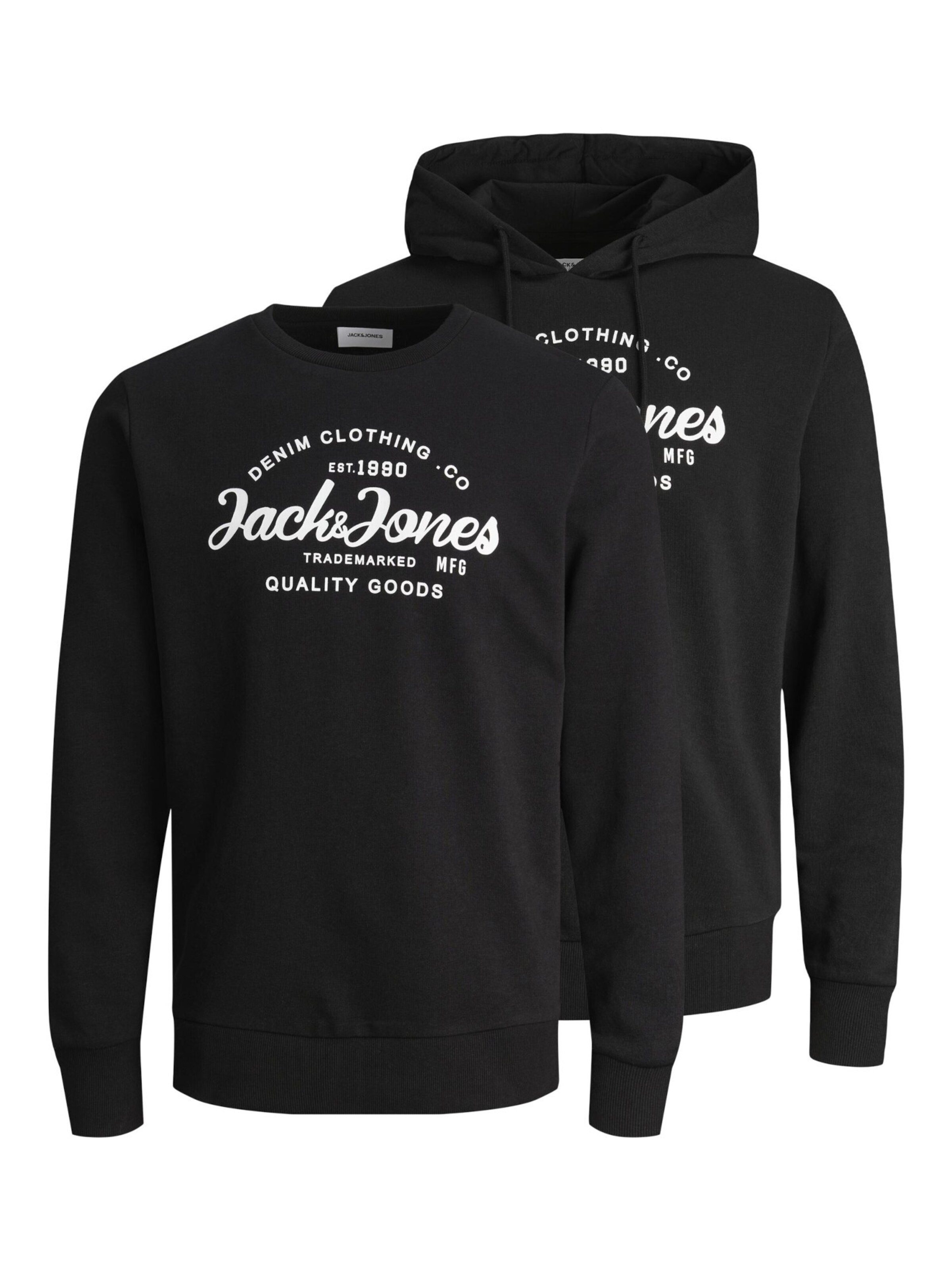Sweat-shirt 'JJForest' JACK & JONES en noir : devant
