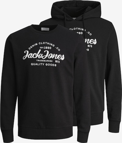 JACK & JONES Sweat-shirt 'Forest' en noir / blanc, Vue avec produit
