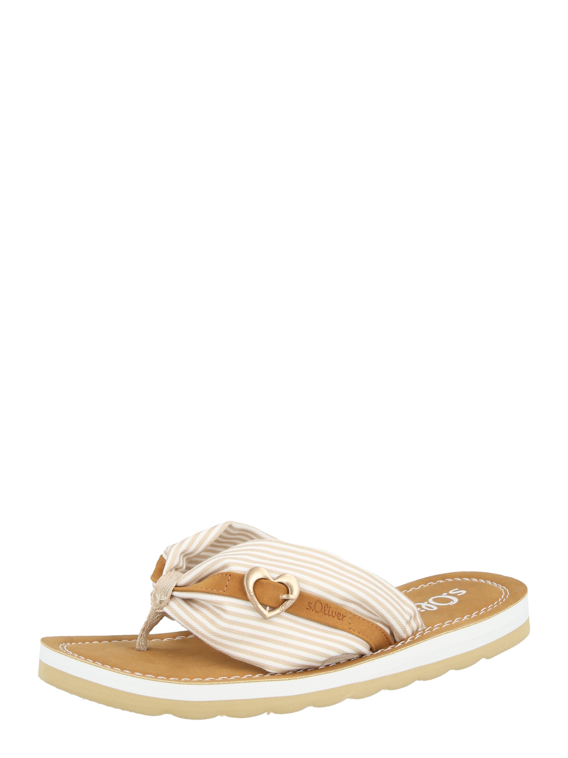 s.Oliver Teenslipper in Beige: voorkant