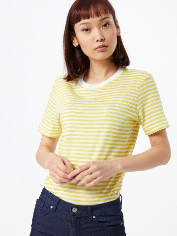 T-shirt SELECTED FEMME en jaune : devant