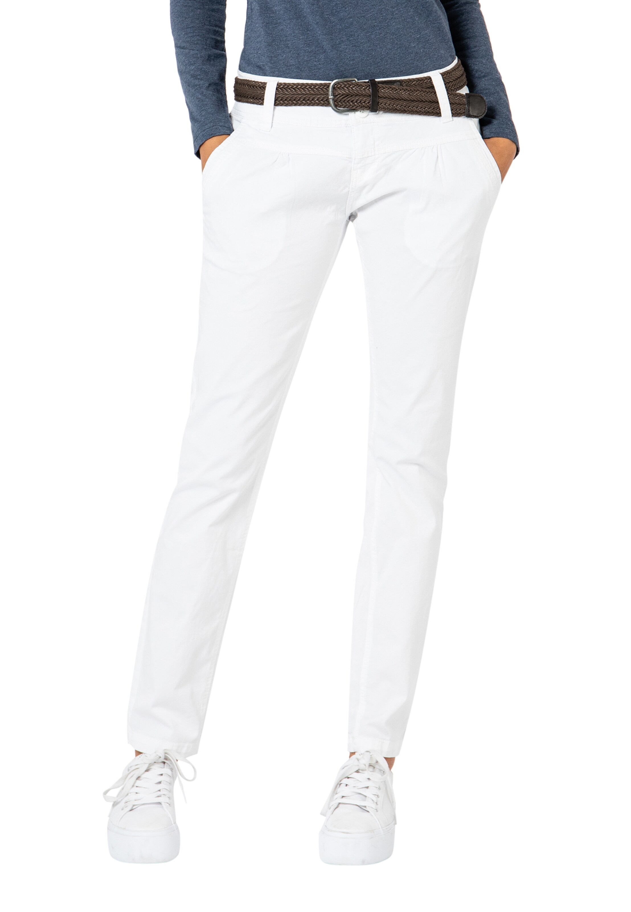 Sublevel Slimfit Hose in Weiß: Vorderseite