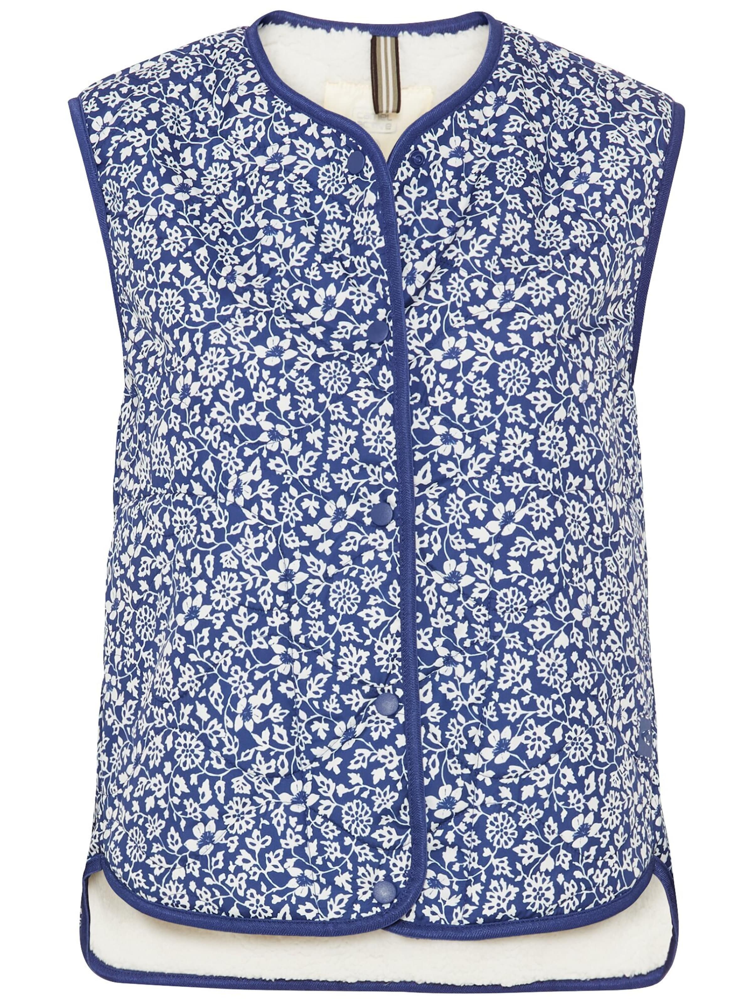 CAMEL ACTIVE Weste mit Blumenprint in Blau: Vorderseite