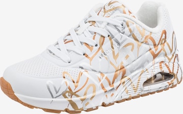 Baskets basses 'James' SKECHERS en blanc : devant