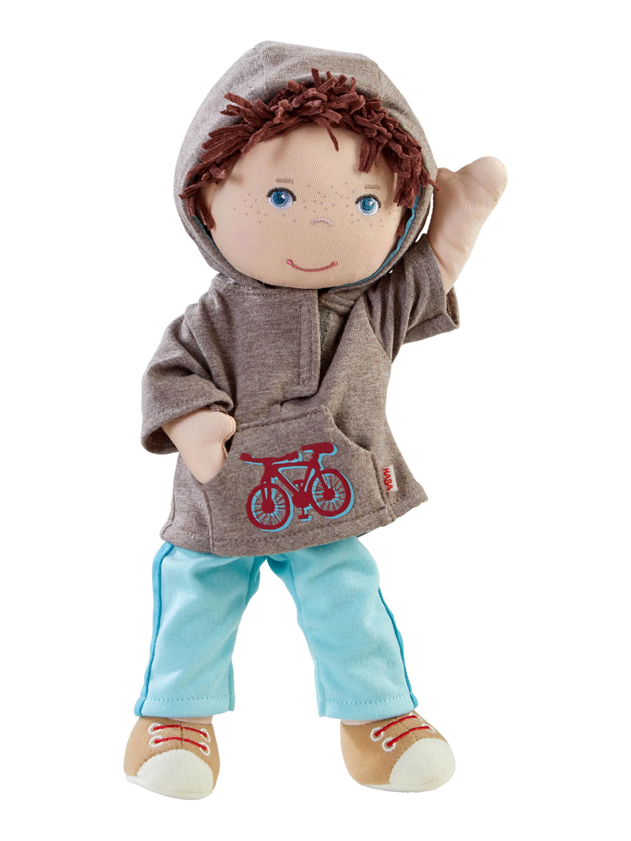 HABA Knuffels ' Puppe Lian ' in Blauw: voorkant