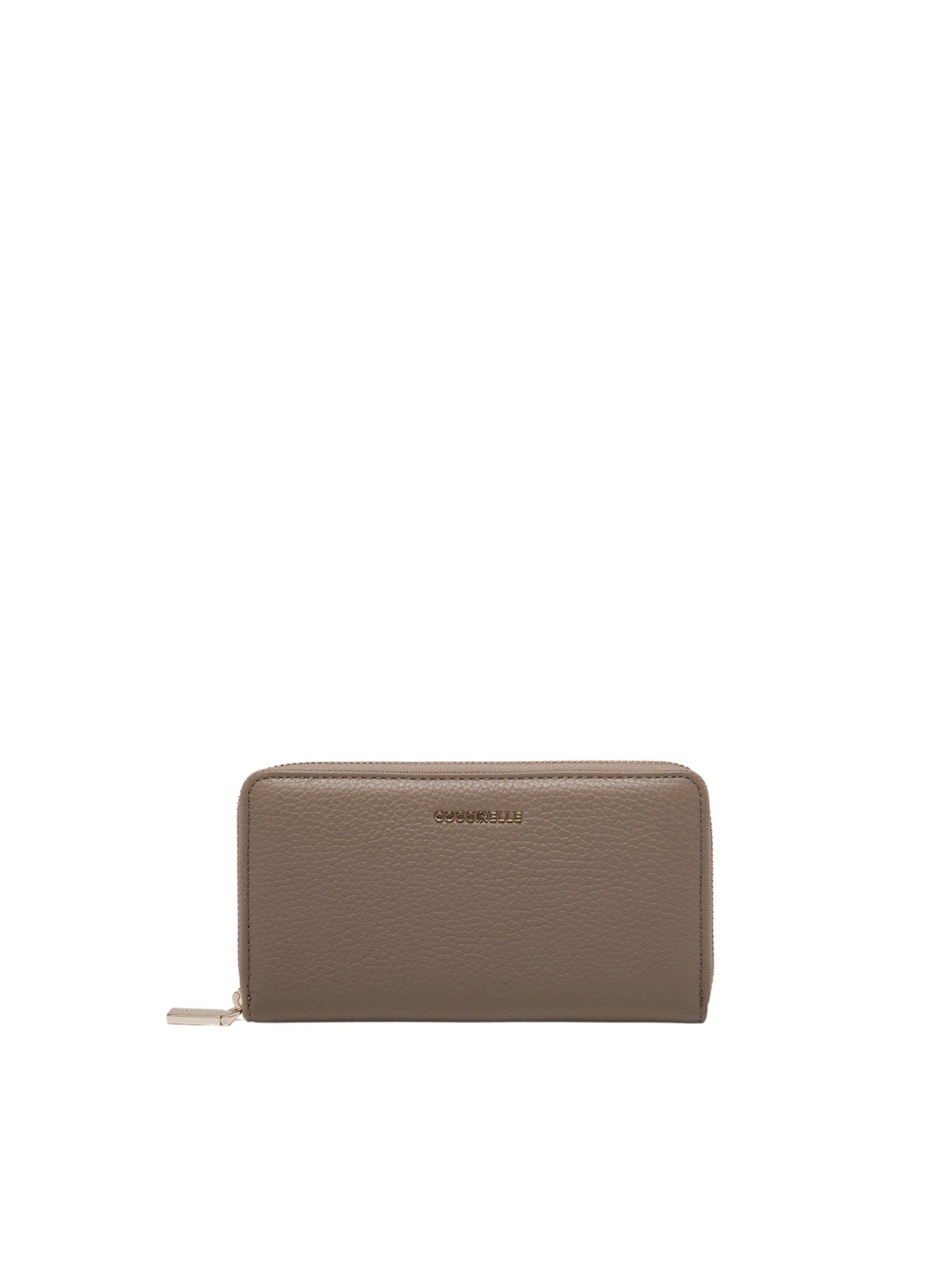 Coccinelle Wallet 'COCCINELLE Metallic S26 4' in Grey: front