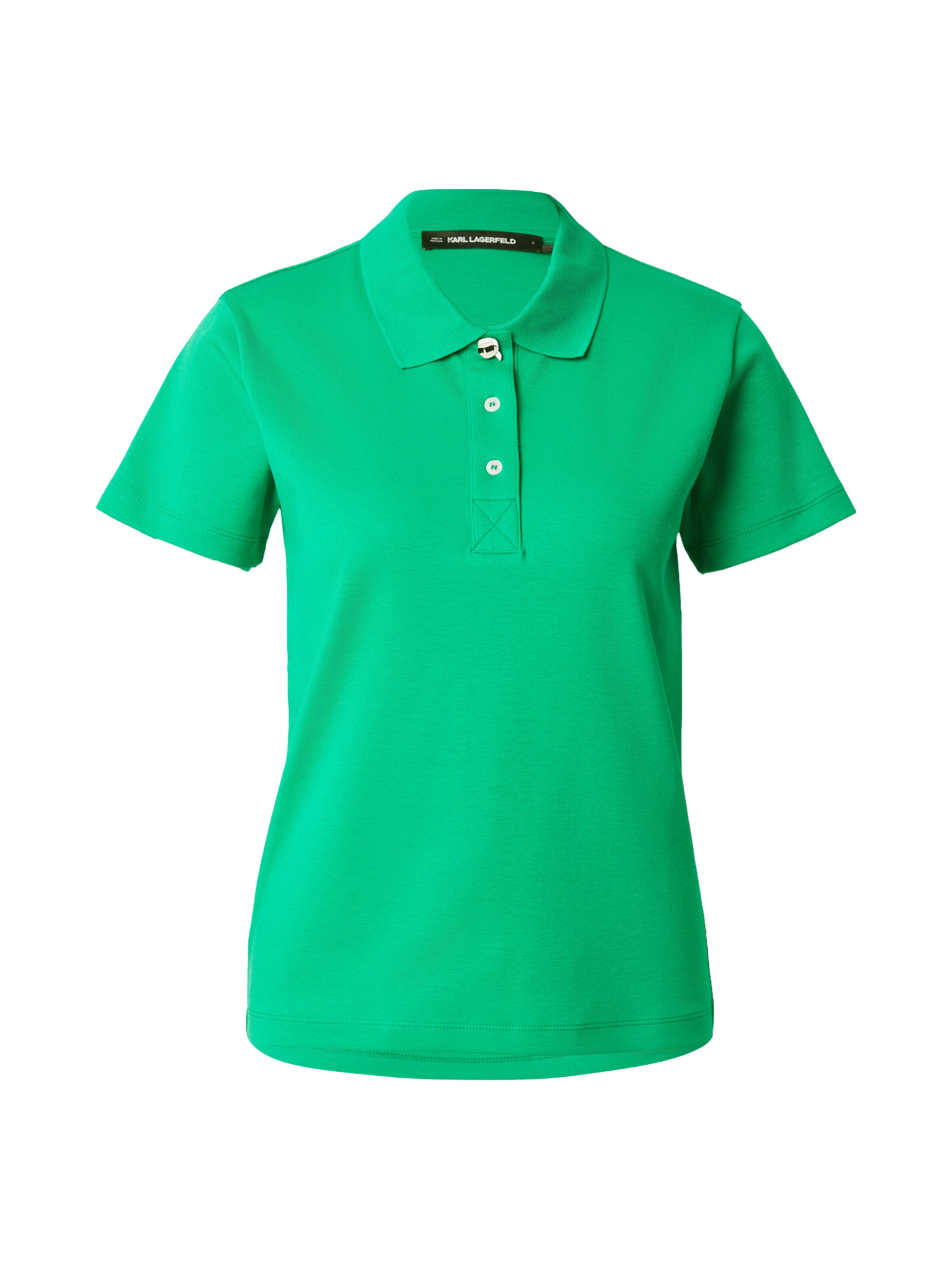 Karl Lagerfeld Poloshirt 'IKON' in Grün: Vorderseite