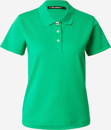 Karl Lagerfeld Poloshirt 'IKON' in Grün: Vorderseite