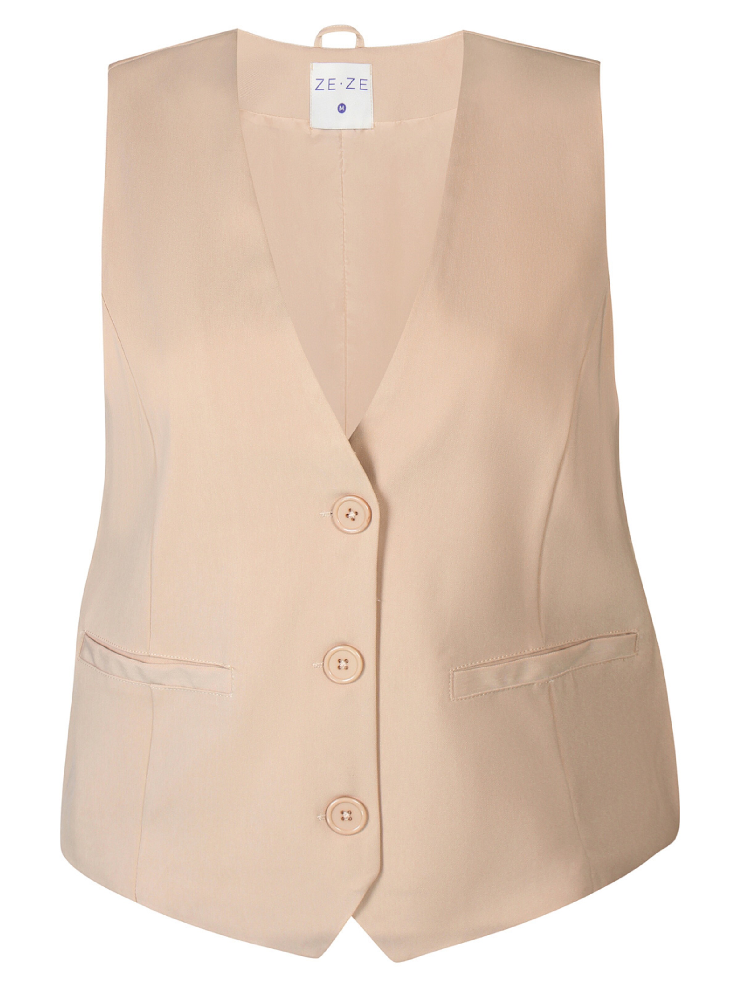 ze-ze Gilet 'Wida 716' in Beige: voorkant