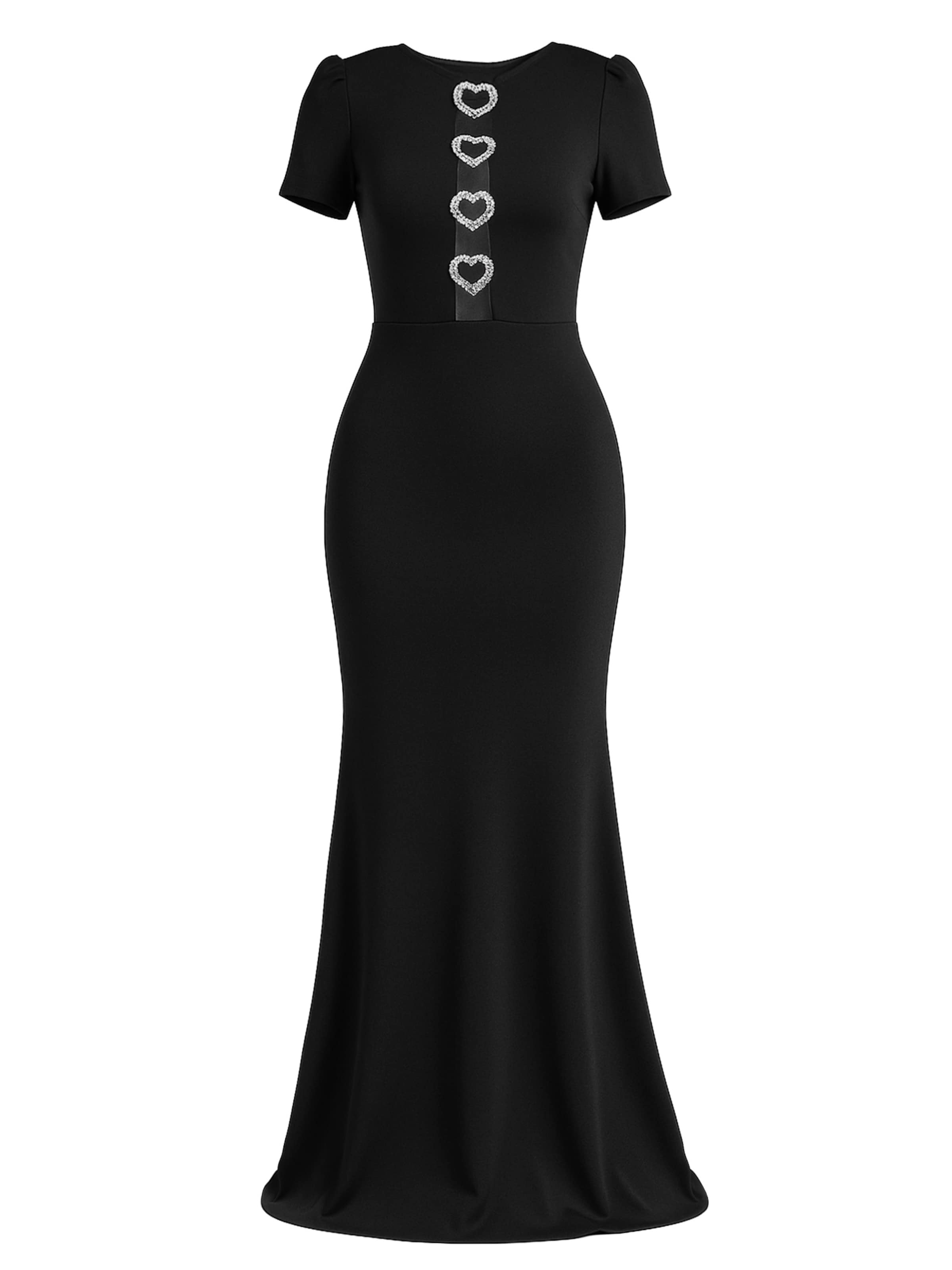 GODDIVA Avondjurk in Zwart: voorkant