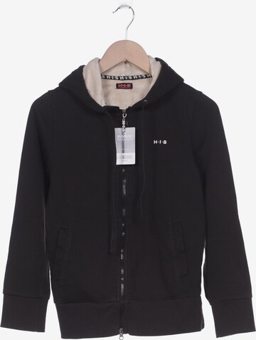 H.I.S Sweatshirt & Zip-Up Hoodie in S in Black: front