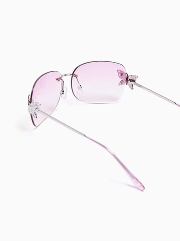 Lunettes de soleil Bershka en rose