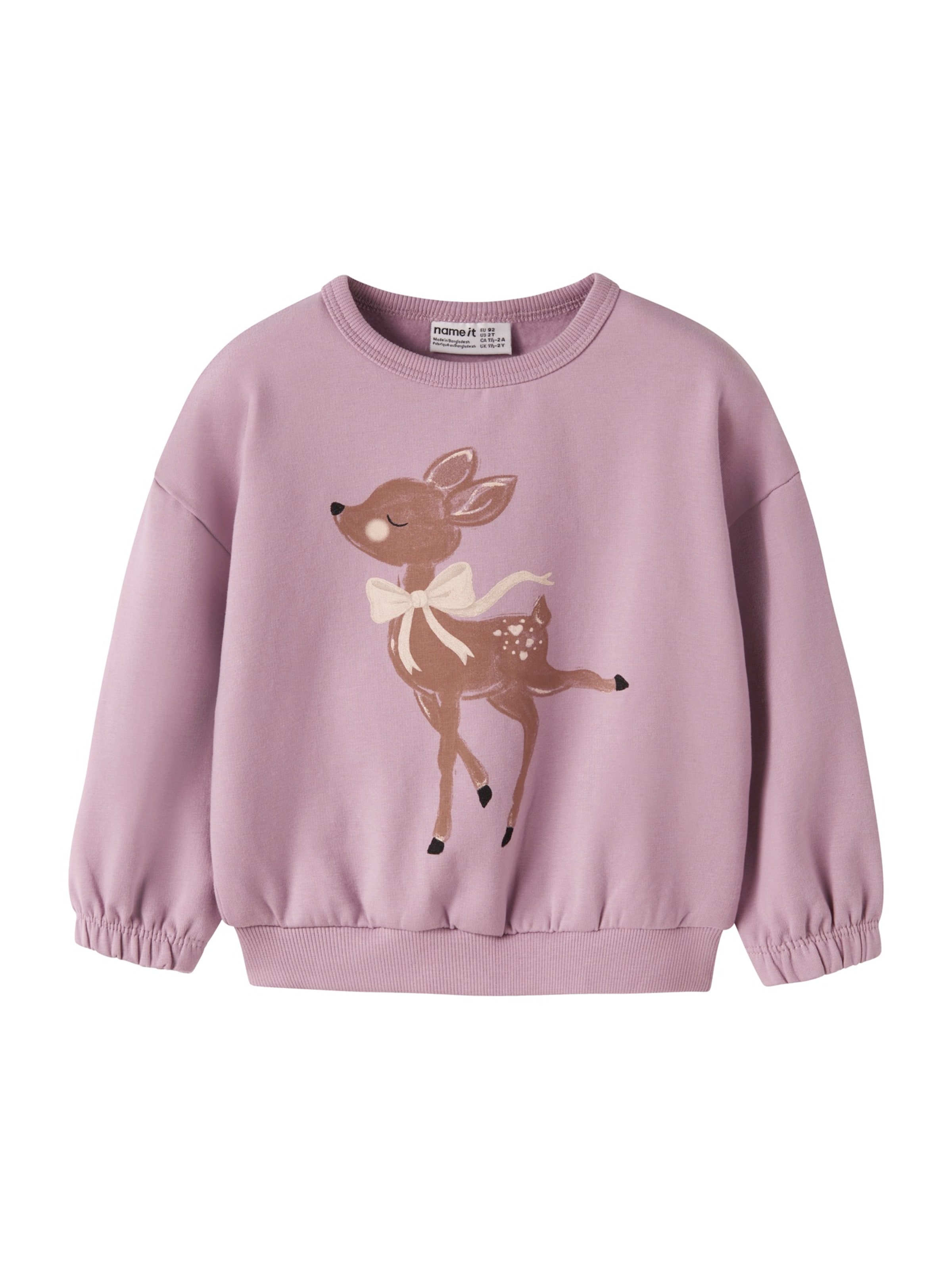 Felpa 'NMFRYFIE' di NAME IT in lilla: frontale