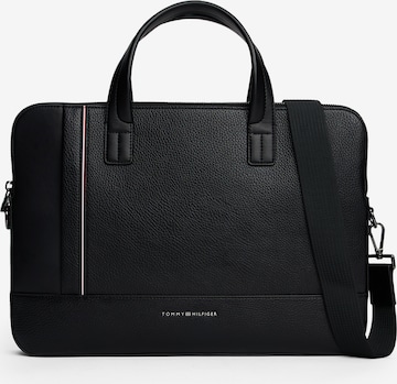 TOMMY HILFIGERTorba za laptop - crna boja: prednji dio