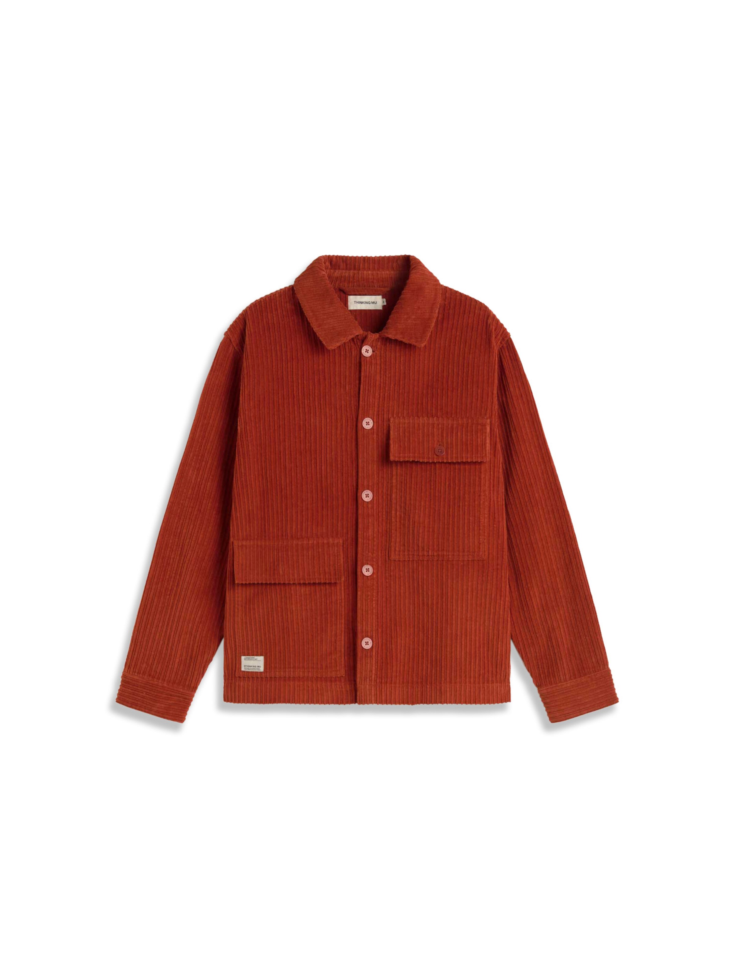 Thinking MU Regular Fit Hemd in Braun: Vorderseite
