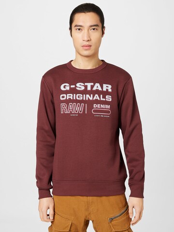 G-Star RAW Суичър в лилав: отпред