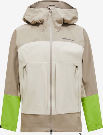 Veste de sport PEAK PERFORMANCE en marron : devant