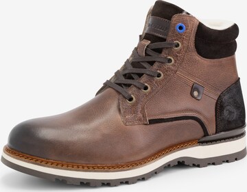 Travelin Lace-Up Boots 'Sund ' in Brown: front