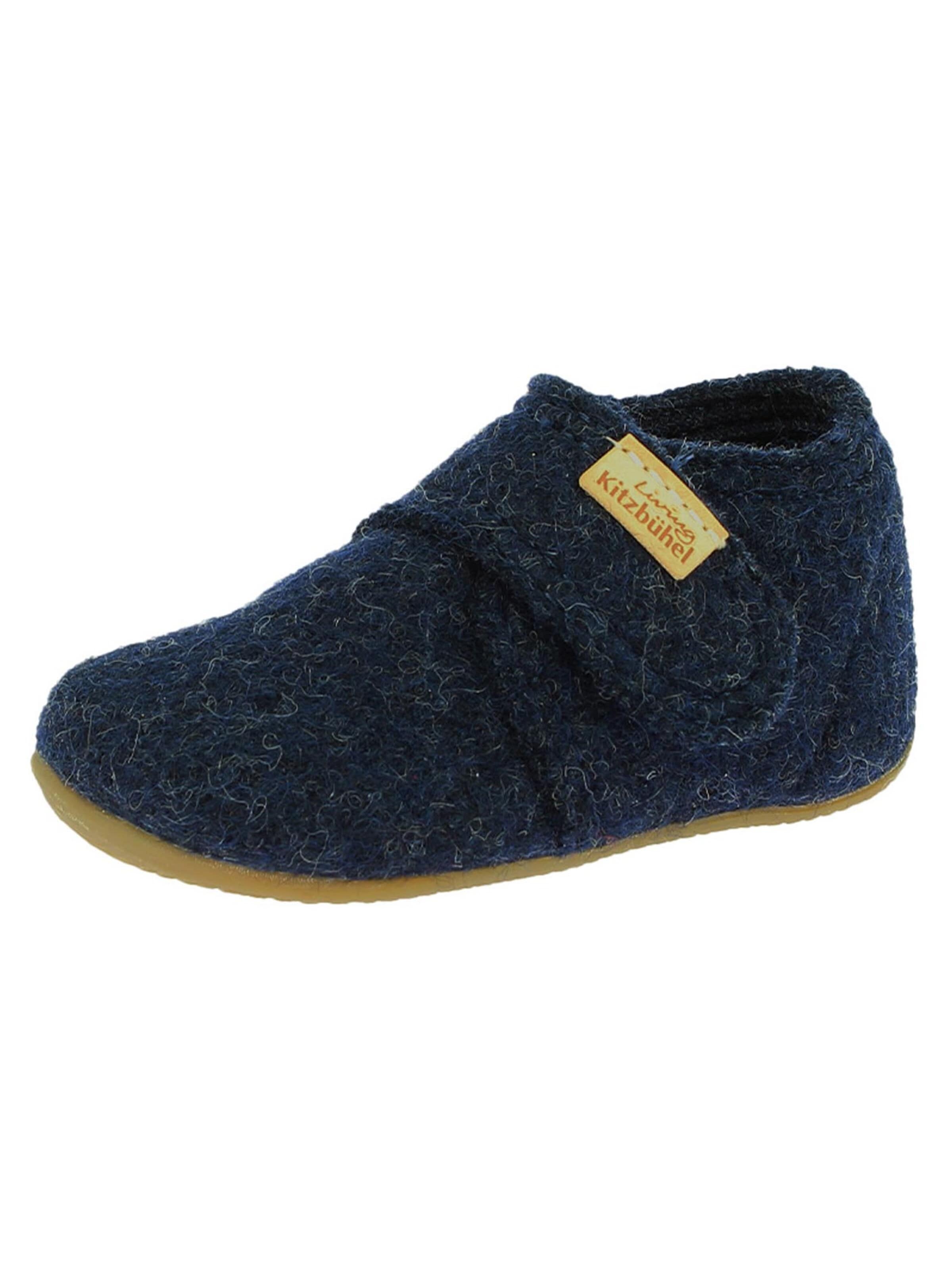 Living Kitzbühel Slipper 'Schurwolle' in Blue: front