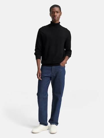TOM TAILOR DENIM Pullover in Schwarz