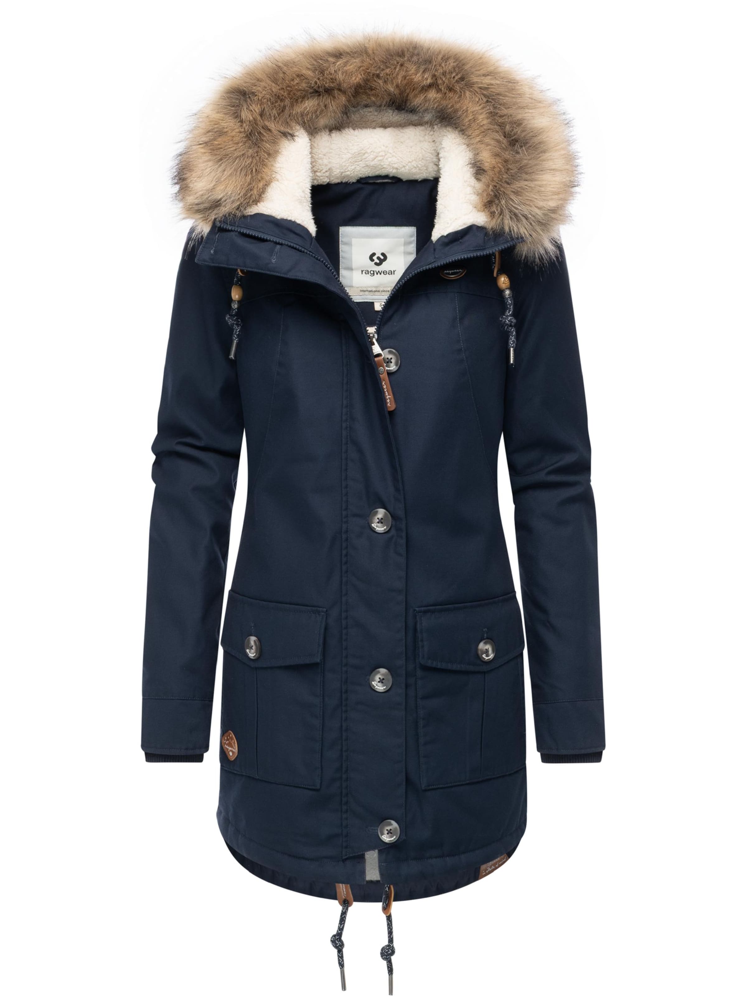 Ragwear Зимняя куртка 'Jane' в Синий: спереди