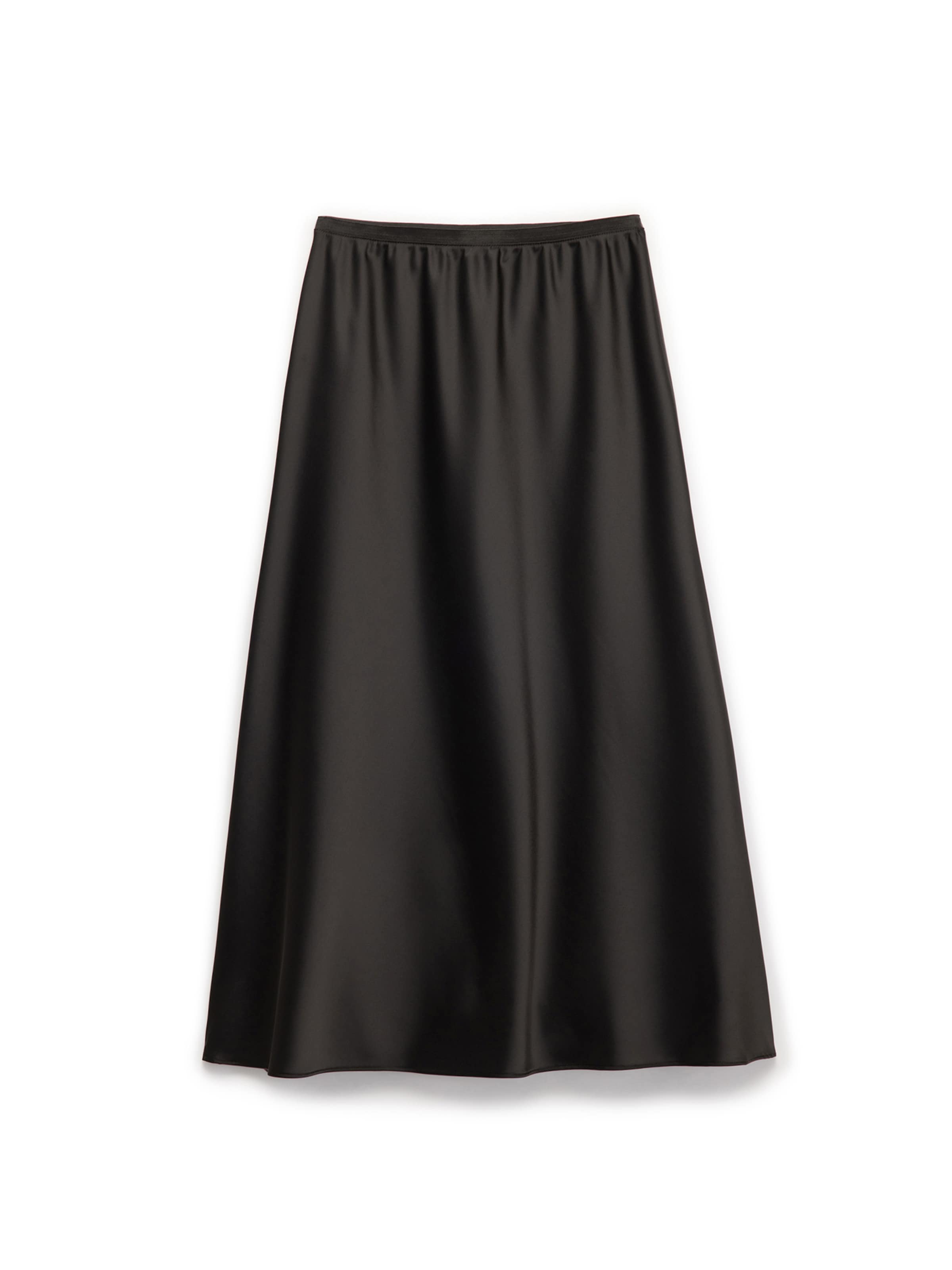Koton Satin-Midi-Skirt Regular Fit in Schwarz: Vorderseite