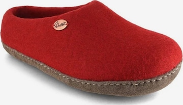 WoolFit Hausschuh in Rot: Vorderseite