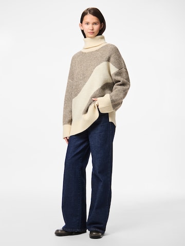 PIECES Sweater 'PCLINNA' in Brown