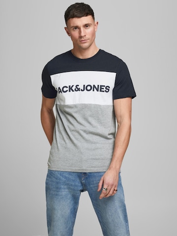 JACK & JONES Regular fit T-shirt i blå: framsida