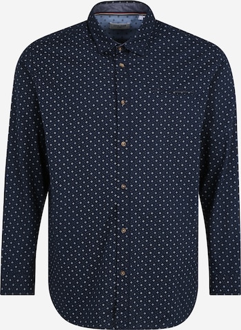 Jack & Jones Plus Button Up Shirt in Blue: front