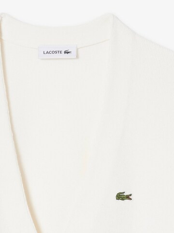 LACOSTE Strickjacke in Weiß