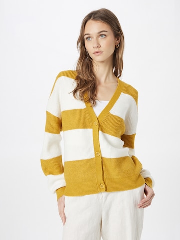 QS Knit Cardigan in Yellow: front