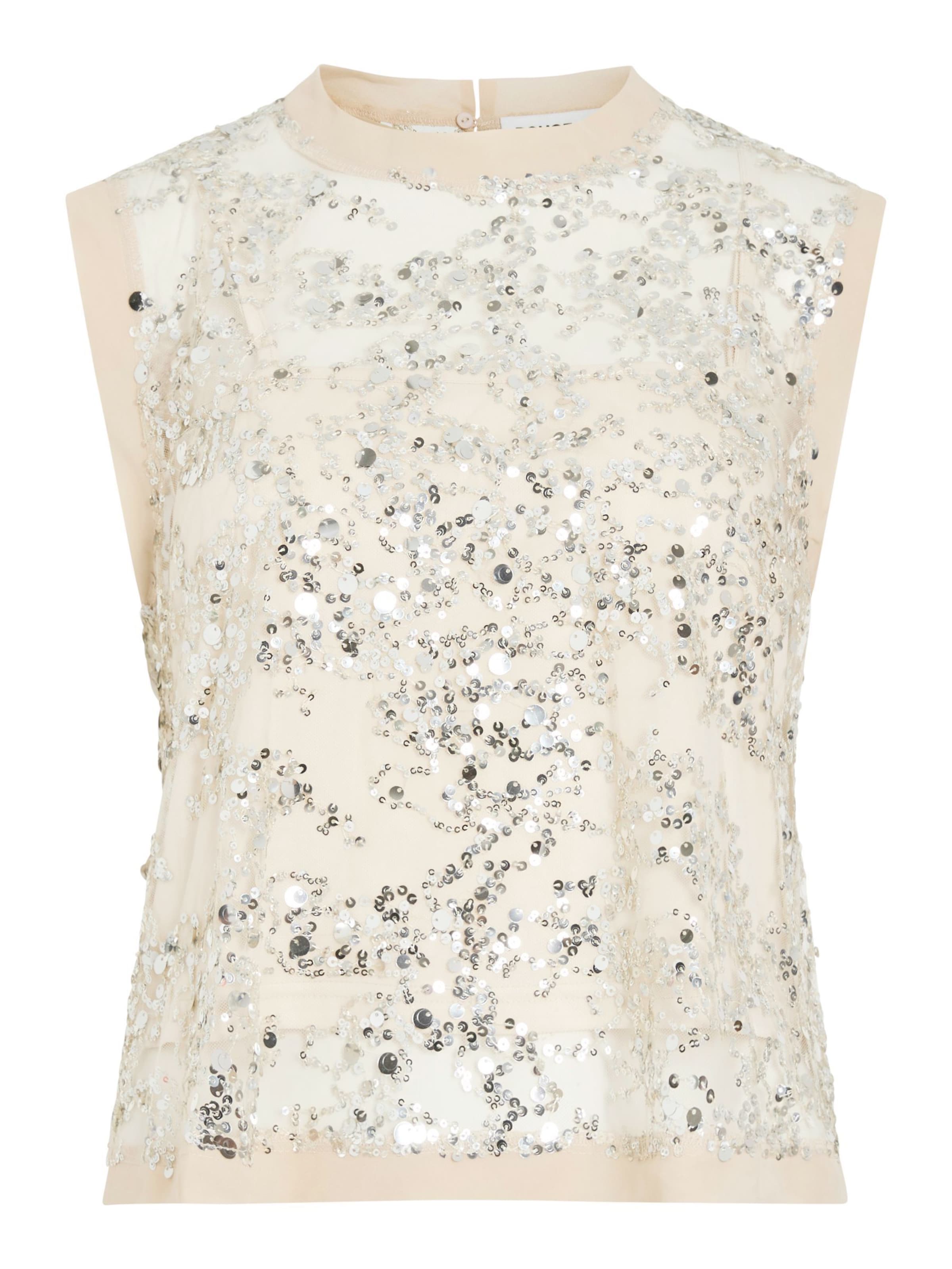 ROUGE EDIT Top in Zilver: voorkant