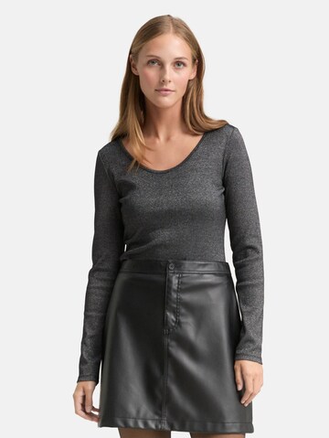T-shirt TOM TAILOR DENIM en noir : devant