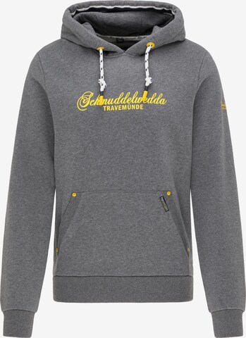 Sweat-shirt Schmuddelwedda en gris : devant