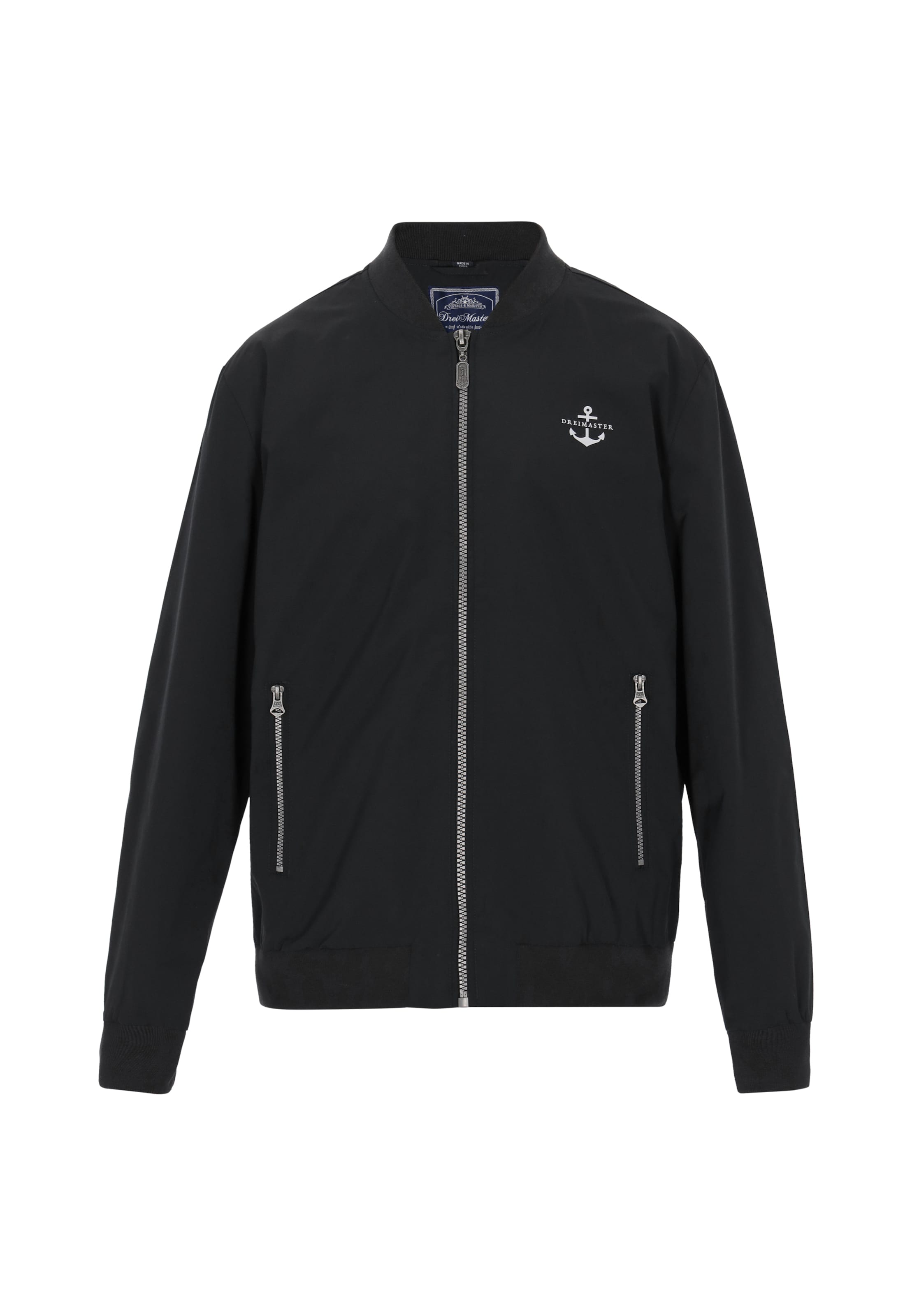 DreiMaster Maritim - Casaco meia-estação em preto: frente