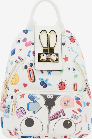 MYMO Reppu 'Pop Eyetheme' värissä valkoinen: etupuoli