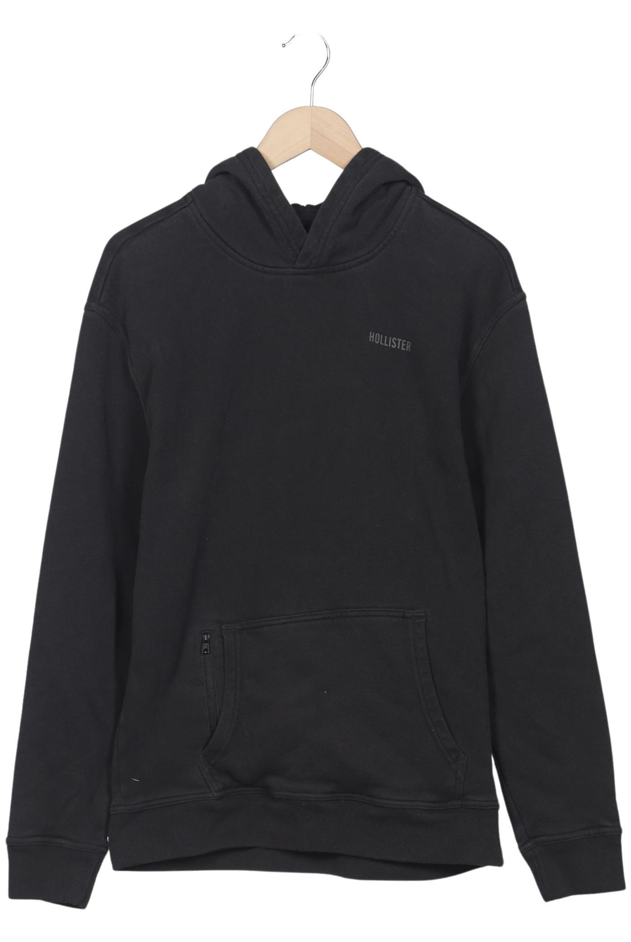 HOLLISTER Sweatshirt & Zip-Up Hoodie in L in Black: front