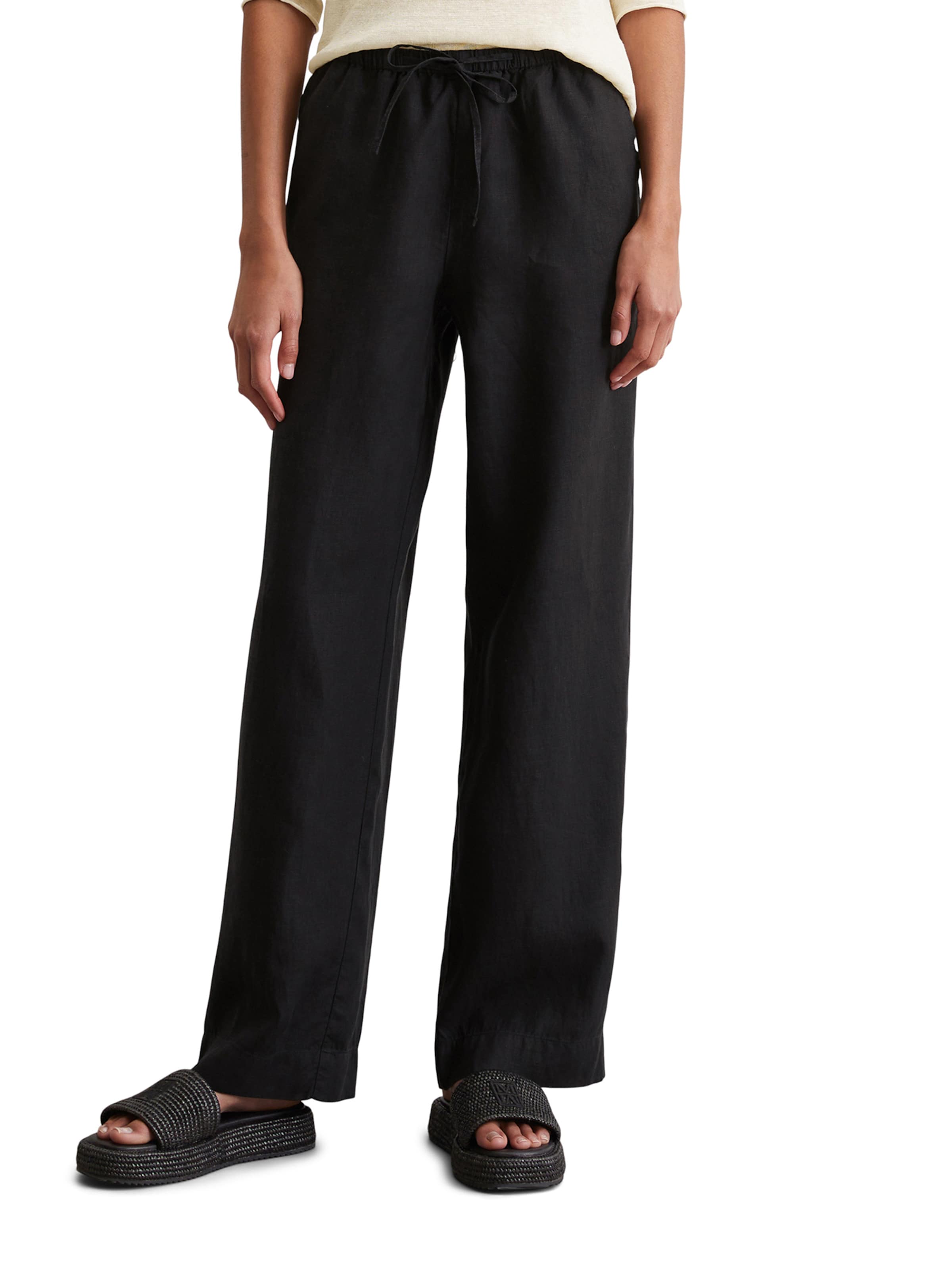 Marc O'Polo - regular Pantalón en negro: frente