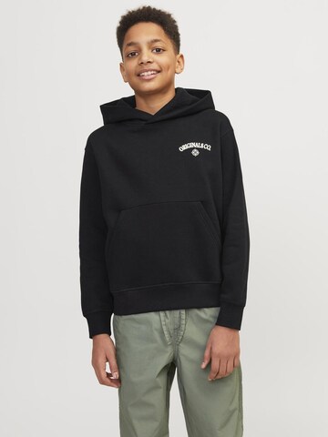 Jack & Jones Junior Sweatshirt in Zwart: voorkant