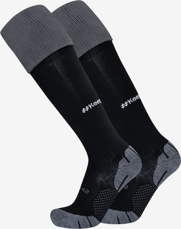 KEEPERsport Soccer Socks in Grey: front