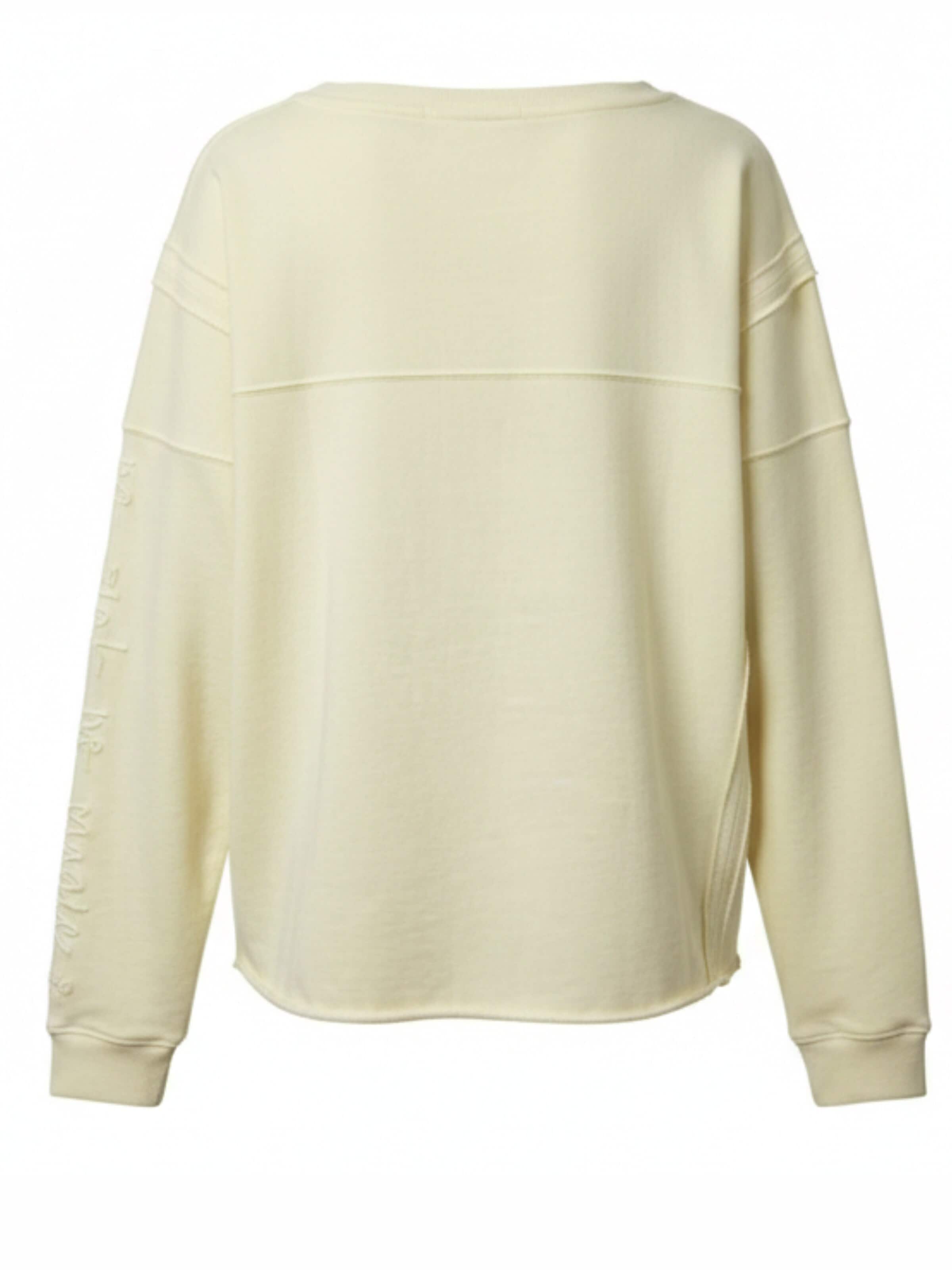 Sweat-shirt 'Sweatshirt mit Stickerei No Risk No Magic - SaraC' LIKS. Munich en jaune